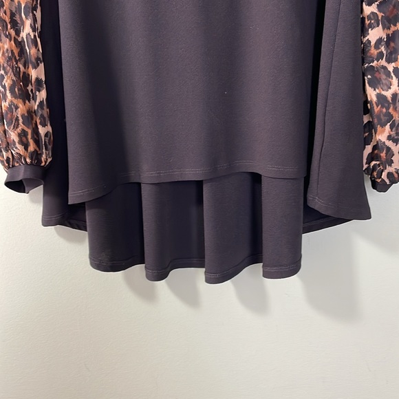 Loose tunic top with sheer balloon sleeves by Laura Size M -Like NEW - Picture 6 of 10